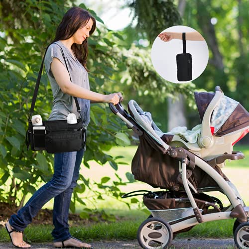 Non Slip Universal Stroller Organizer with Insulated Cup Holder