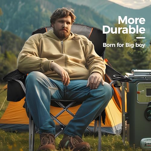 Oversized Fully Padded Camping Chairs with Lumbar Support (2 Count)