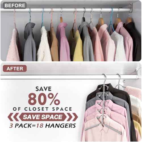 Space Saving Clothes Hangers (3 Count)
