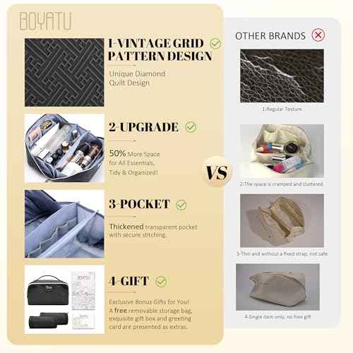 Travel Makeup Bags for Women (3 Count)
