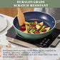 7pc Cookware Set Healthy Duralon Blue Ceramic Nonstick Coated