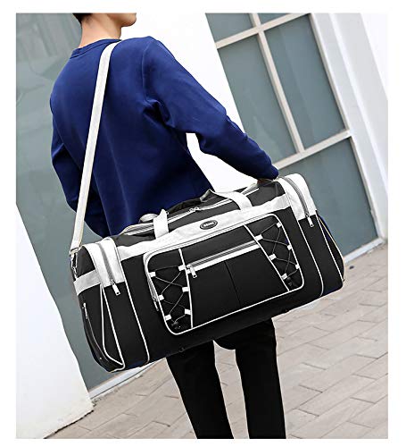 Travel Duffle Bags for Men 26" Black Weekender Over Night Carry On Bag
