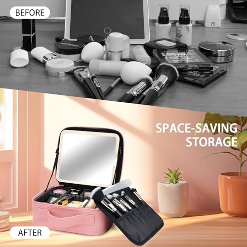 Makeup Bag with Led Mirror
