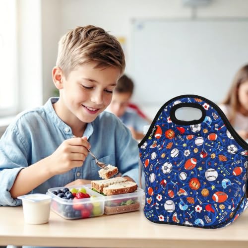 Neoprene Kids Lunch box Insulated Soft Bag Mini Cooler Thermal Meal Tote Kit for Boys