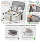 Checked Luggage with Cup Phone Holder and Charger Hard Shell Suitcases with Spinner Wheels