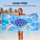 4 Pack Microfiber Beach Towel Oversized 71x32 Blue Turtle Bulk (4 Count)