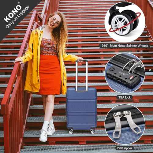Luggage Set 4 Piece Carry On Hardside Luggage with Spinner Wheels (4 Count)
