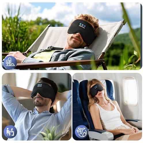 Sleep Mask with Bluetooth Headphones