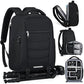 Camera Bag Backpack Professional for DSLR SLR Mirrorless Camera Waterproof Laptop Back Pack 15.6 Inch with Rain Cover Anti Theft Travel Case Large Capacity Photography Backpack Black