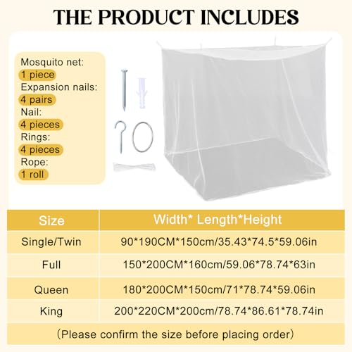 White Mosquito Net for Bed
