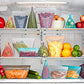 Reusable Food Storage Containers Full Set of 8 Gray