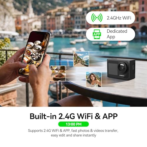 SVGo2 4K Action Camera Travel Kit with Selfie Stick Tripod