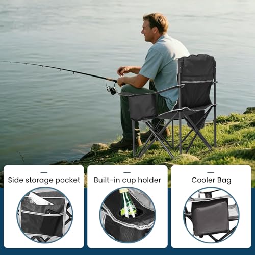 Oversized Camping Chair 500lbs Capacity for Big and Tall
