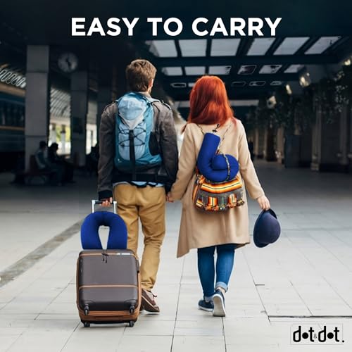 Twist Memory Foam Travel Pillow for Airplanes
