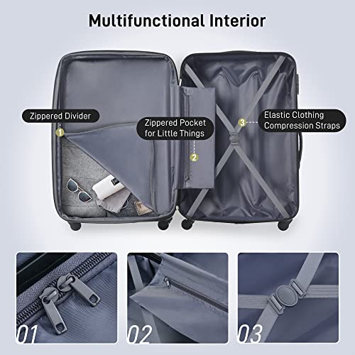 Luggage Sets of 3 Piece Carry on Suitcase Airline Approved