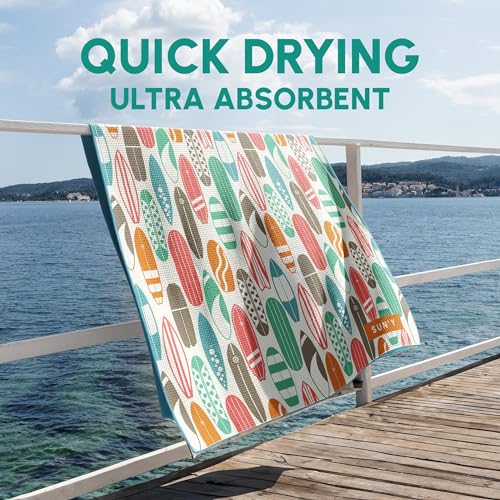 Waffle Microfiber Beach Towel