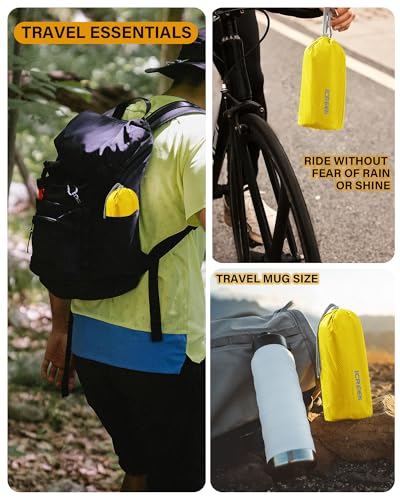 Hooded Rain Poncho Packable Waterproof Unisex Raincoat with Pocket