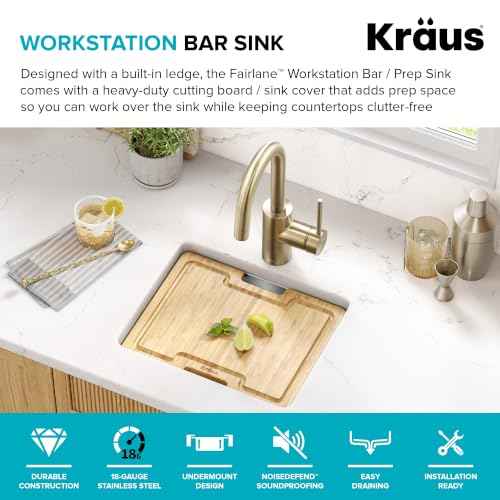 Fairlane 15 in Undermount Workstation Single Bowl 18