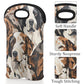 Dogs Animal 2 Bottle Wine Carrier Tote Bag Insulated Wine Bottles Neoprene Bag with Secure Carry Handle Portable Wine Cooler Bag for Travel Picnic Beach
