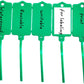 100pcs Reusable Blank Plastic Tags Ties Key Tags 1.45"*2.48" Serrated Tension Sealing Strap with Large Label Plastic Tie Mark Label Waterproof Hang Sign Write on Tag (Green, 100pcs)