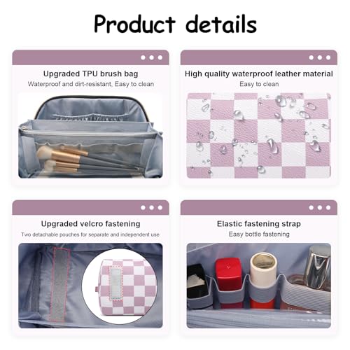 Travel Makeup Bag Organizer Cosmetic Bag (3 Count)