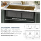 36 Inch Matte Gold Double Bowl Kitchen Sinks