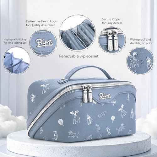 Travel Makeup Bag Cosmetic Bags for Women (3 Count)