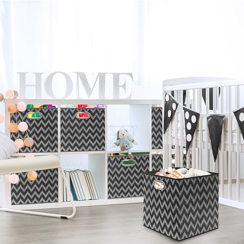 13 Inch Foldable Cube Storage Bins with Handles (3 Count)