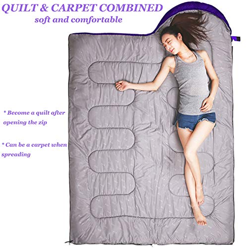 Sleeping Bags for Adults Kids Boys Girls Backpacking Hiking Camping Microfiber Liner