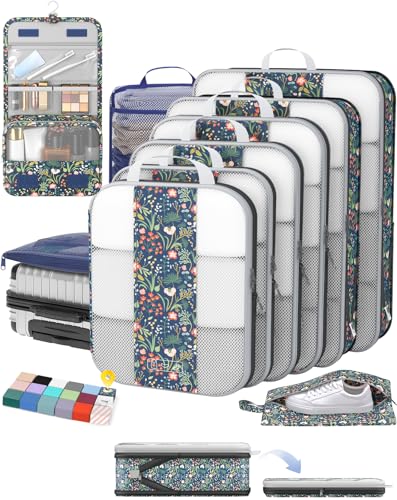 10 Set Compression Packing Cubes for Travel Essentials (10 Count)