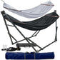 Combo x2 Hammocks with Stand for Outside & Tree Straps