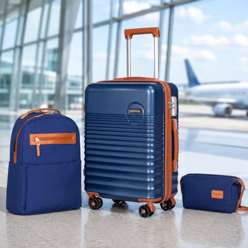 Carry On Luggage 22x14x9 Airline Approved Suitcase with Wheels