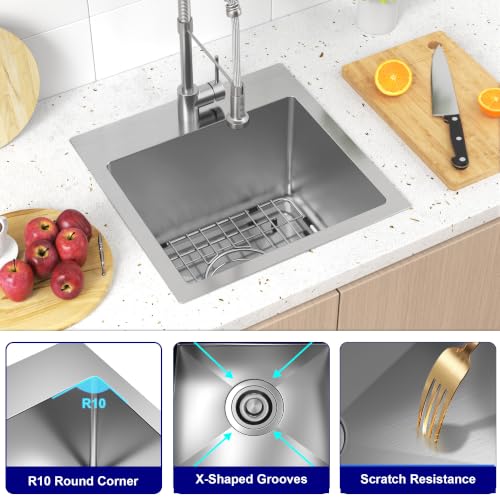 15x15x9 inch Drop in Bar Sink