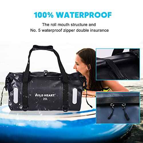 Waterproof Bag Duffel Bag 20L 30L 40L with Welded Seams Shoulder Straps