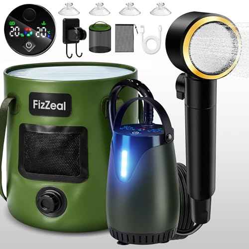 Portable Camping Shower with LED Display & 5 Speed