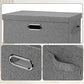 Large 17" 36 Quart Collapsible Stackable Storage Bins with Lids