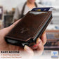 Men Slim Leather Wallet Metal Case Money Clip
