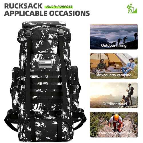 70L Camping Hiking Backpack Tactical Backpack Military Molle Rucksack Backpack for Outdoor