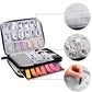 Electronics Organizer Travel Case Cord Cable Charger Organizer Bag Travel Accessories Essentials for Women Men Double Layers Tech Pouch with 5 Cable Ties for Phone Power Bank SD Card USB