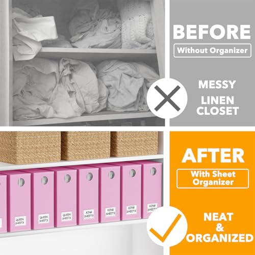 8 Pack Bed Sheet Organizers and Storage (8 Count)