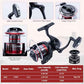 8FT 24T Telescopic Fishing Rod & Reel Combo Kit Freshwater Bass