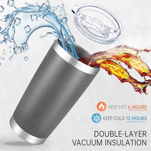 20 oz Tumblers Stainless Steel Tumbler with Lid