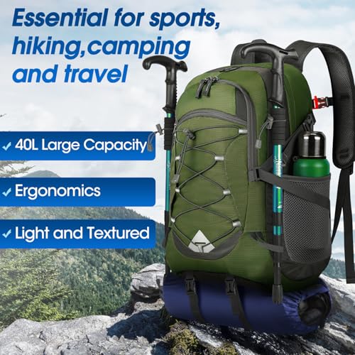 Hiking Backpack 40L Packable Lightweight Camping Daypack Men Women