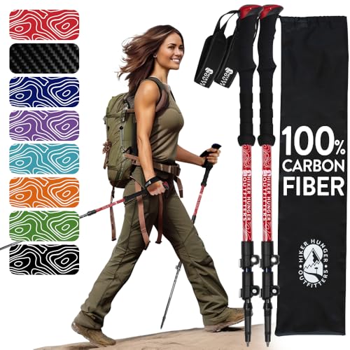 100% Carbon Fiber Trekking Poles by USA Brand