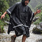 Adult Rain Poncho Waterproof Hooded Raincoat Lightweight Packable