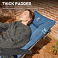 Folding Padded Camping Chair 4 Positon Adjustable Recliner with High Back Support Portable for Adults