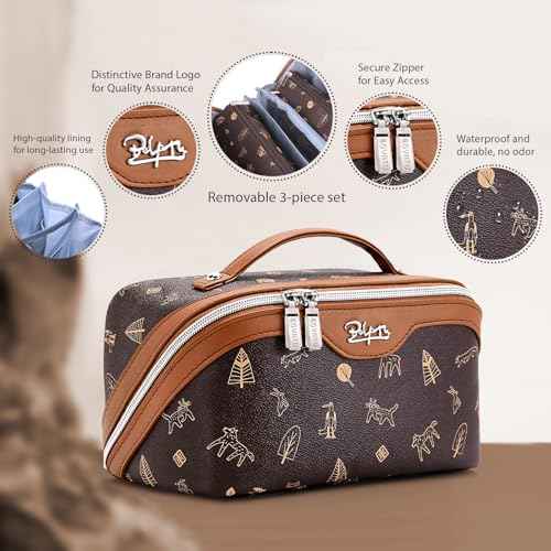 Travel Makeup Bag Cosmetic Bags for Women (3 Count)