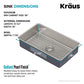 Dex 32 inch Undermount 16 Gauge Stainless Steel Single Bowl Kitchen Sink