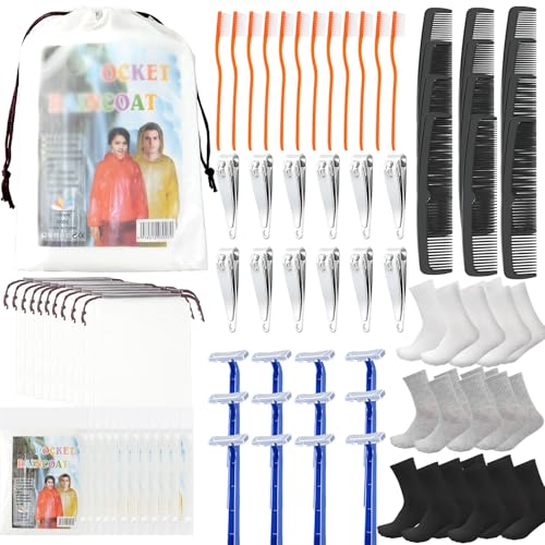 84 Pcs Homeless Care Package Supplies Bulk Hygiene Kits with Nail Clipper (84 Count)