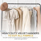 Premium Velvet Hangers 50 Pack Ultra Thin Non Slip Adult Felt Space Saving Suit Hanger for Closet Heavy Duty Coat Pants Jackets Dress Hangers 360° Swivel Hook Hold Upto 10 lbs Silver Birch (50 Count)
